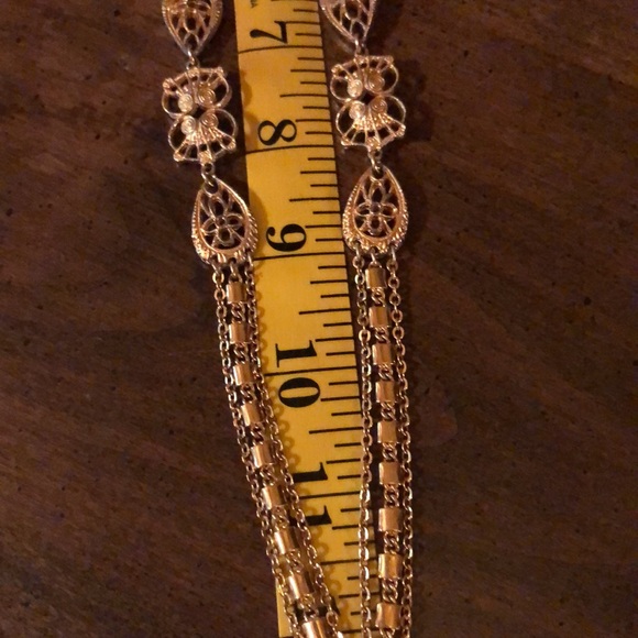 Monet Vintage Filigree Multi Chain Statement Necklace - Picture 15 of 16